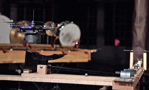 KMel Robotics Flying Robots Play Instruments