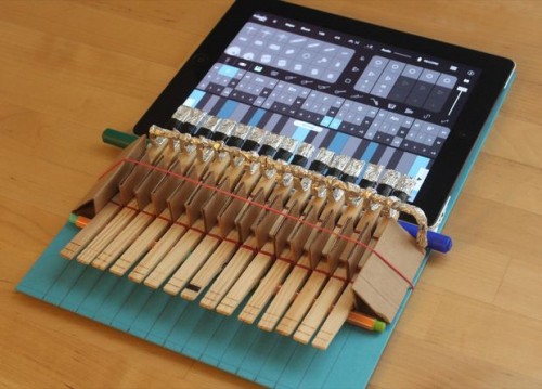 DIY Clothespin Piano for the iPad