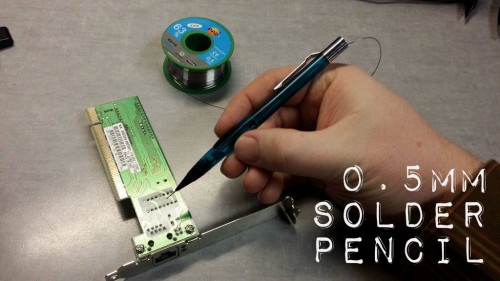 Mechanical Pencil Hacked into a 0.5mm Precision Solder Dispenser