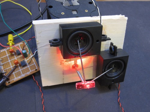 Laser Oscilloscope using two Speakers