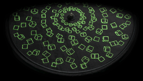 Embroidered Zoetropes Animated Using Turntables