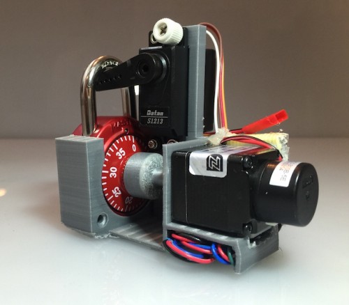 DIY Motorized Combo Lock Cracking Device