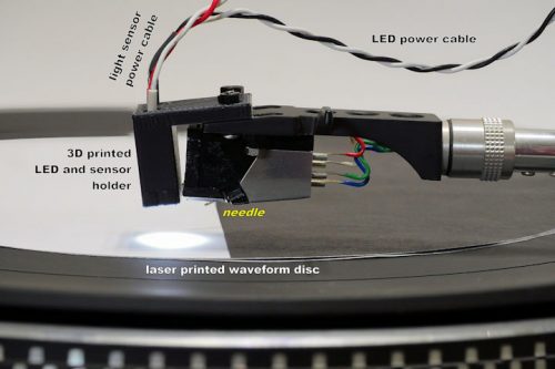 Light-sensor-atop-record-player-needle